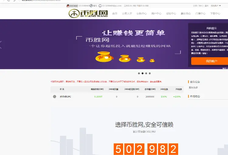 ThinkPHP币胜网众筹委托虚拟数字交易平台网站源码，带分红、众筹、支付功能