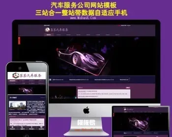 三合一完整汽车美容网站源码洗车网站源码汽车服务网站源码中英文