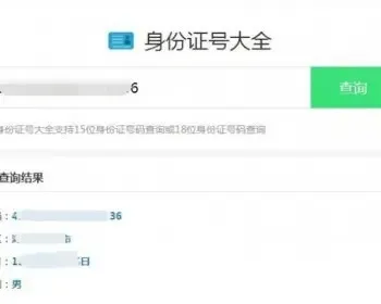 HTML版本身份证号码查询网站源码