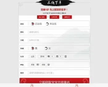 宝宝付费取名系统在线取名系统起名系统八字起名周易取名系统网站源码付费起名