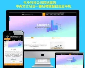 三合一网站模板智能电子科技电能电子开关插座三站合一网站源码响应式网站