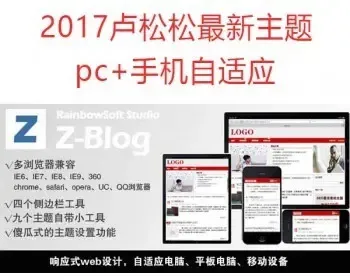 2017卢松松网站模板博客版 Zblog主题模板 SEO的主题模板