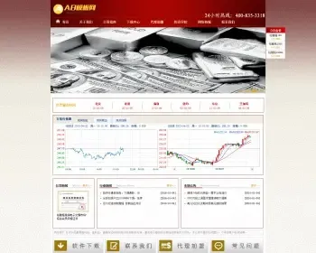 金融交易投资类企业网站织梦模板带演示