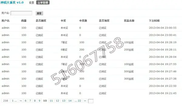 种稻大派奖 v1.3 DZ论坛插件