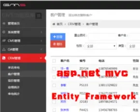 asp.net EF+MVC+Bootstrap C#源码 CMS建网站 OA办公 CRM后台系统