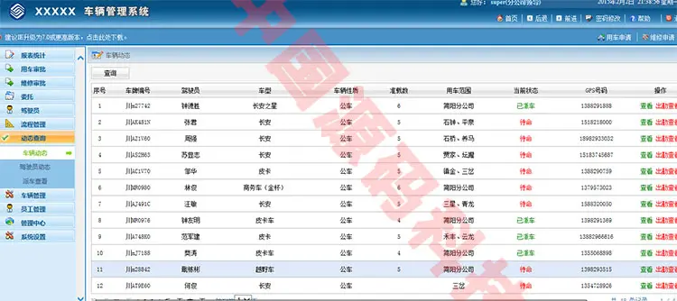 大型车辆管理系统源码 移动派车系统 车管系统 asp.net C#源码