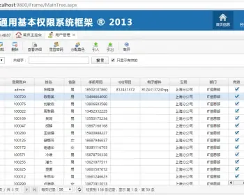 ASP.NET WebForm通用权限系统框架源码 二次开发框架 .net框架