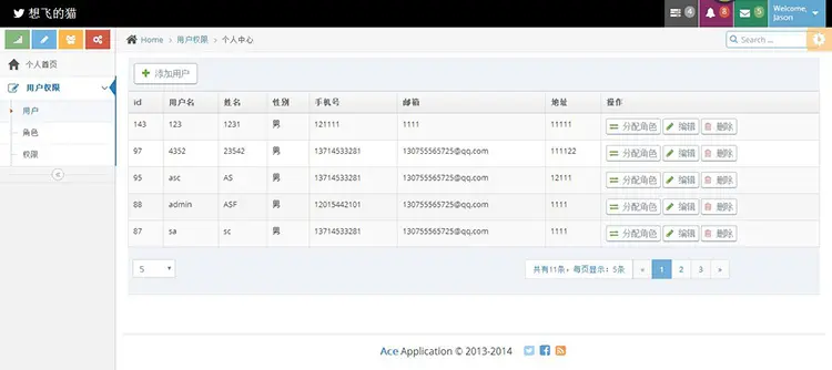 vue2.0 项目源码 后台管理系统 springmvc mybitis 用户权限管理 