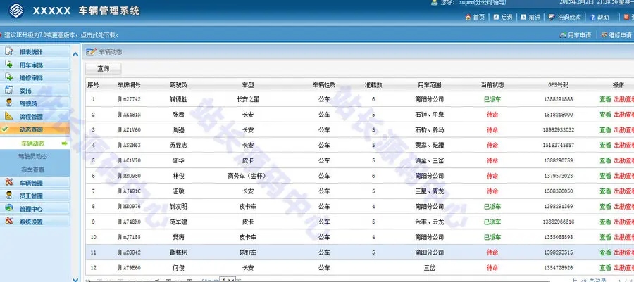 asp.net源码 c# 大型车辆管理系统源码 移动派车系统 车管系统