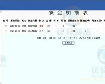 报表管理系统 简易WEB计账程序 可导出EXCEL ASP源码 access