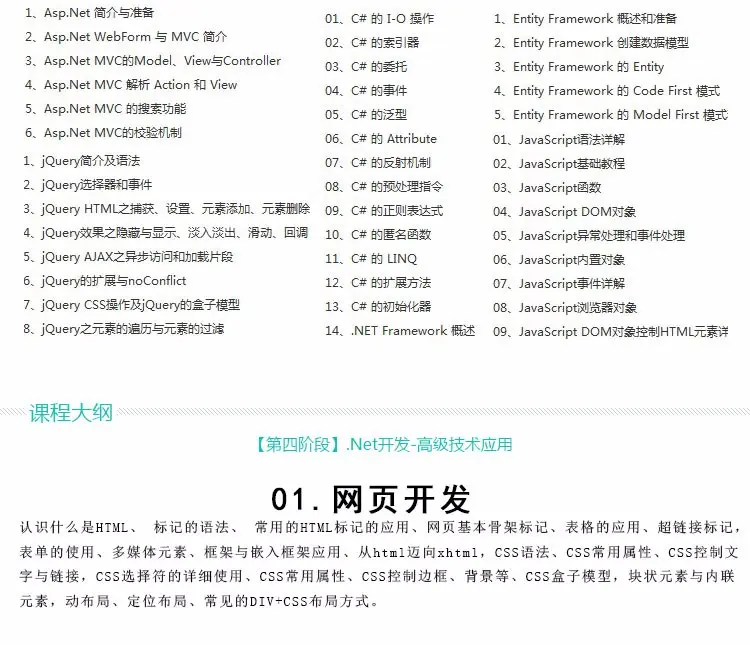 ASP.Net视频教程自学C#基础入门/网站实战/项目实例开发/mvc编程