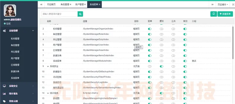 2017权限管理系统源码MVC模式快速开发框架ASP.NET源码