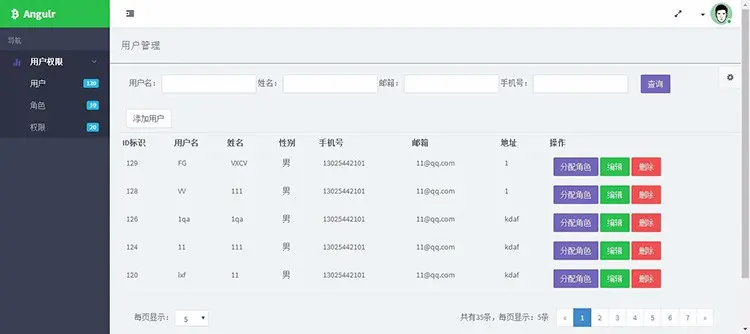 Angularjs 项目源码 后台管理系统springmvc mybitis用户权限管理 