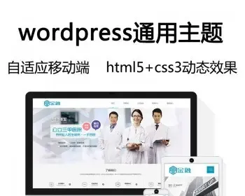 蓝色大气html5+css3响应式wordpress通用企业主题自适应手机端