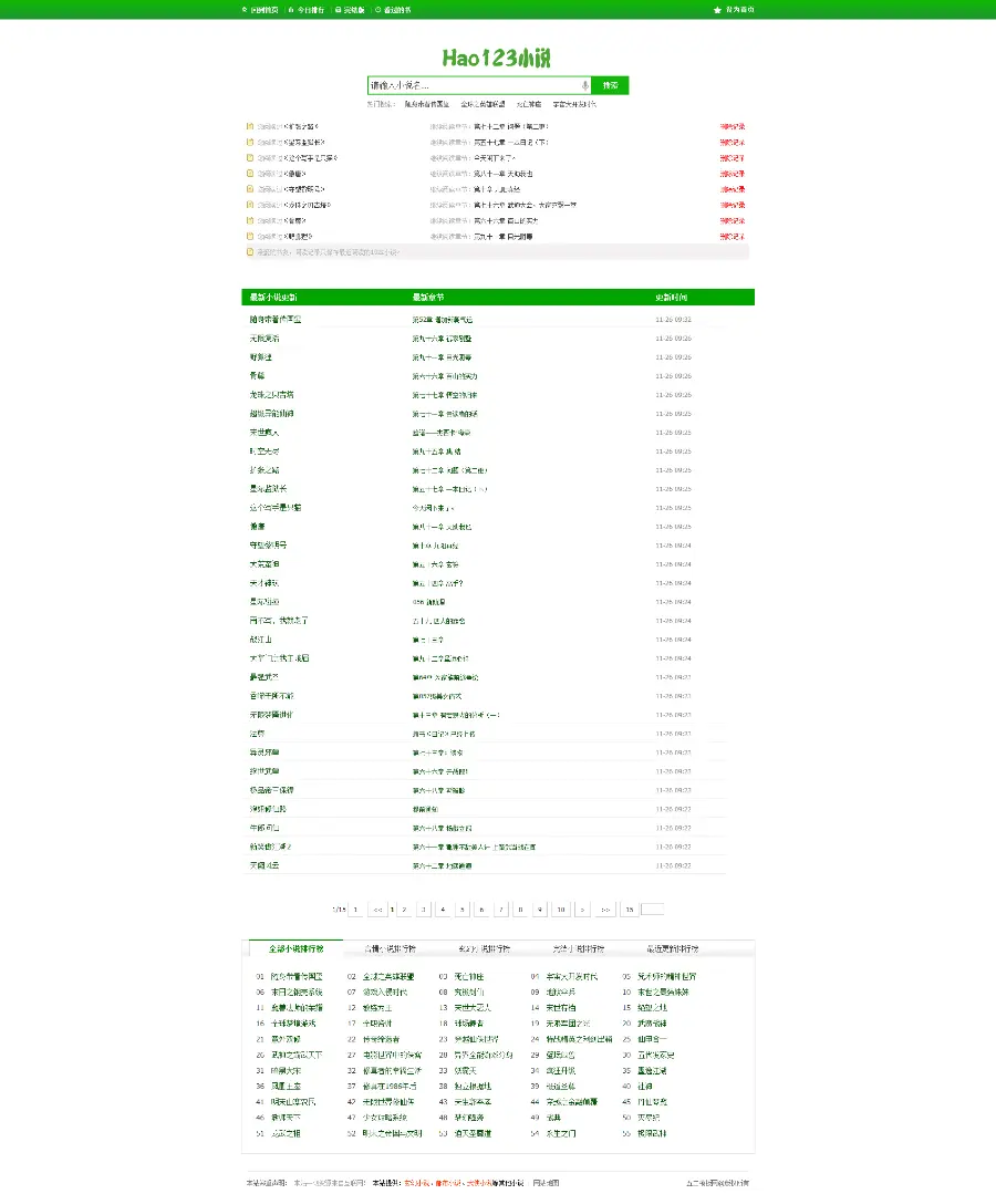 hao123小说模板，好123小说源码，支持杰奇1.7和1.8【修复版】 