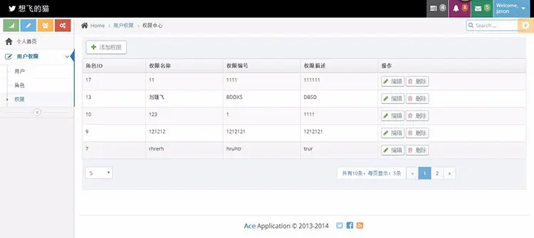 vue2.0 项目源码 后台管理系统 springmvc mybitis 用户权限管理 