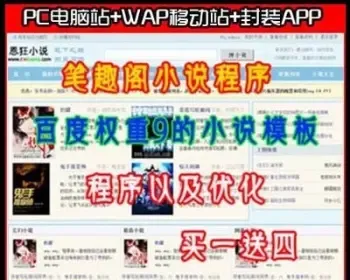 小说网站源码程序 带自动采集WAP手机站 杰奇笔趣阁模板