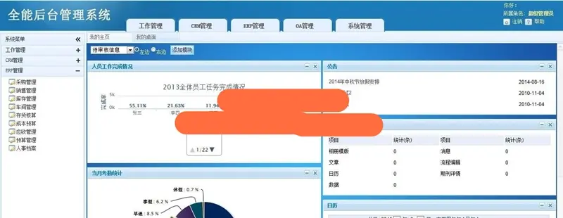 ASP.NETC#大型ERP综合管理系统源码全能后台管理系统非编译版