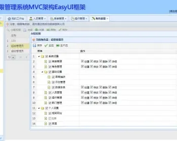 ASP.NET权限管理系统MVC架构EasyUI框架源码