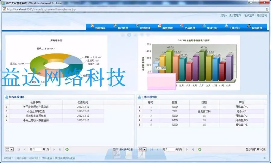 java大型ssh CRM管理系统源码 带文档 可二次开发 