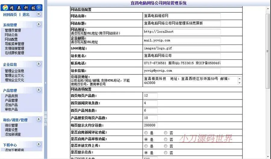 蓝色规整 电脑公司网站 IT企业建站系统源码01-31 ASP+ACCESS 