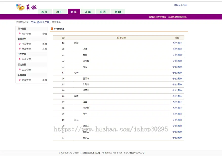 基于jsp+mysql的JSP鲜花销售商城管理系统