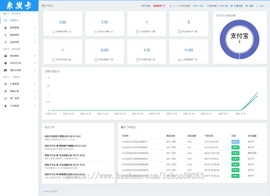 企业发卡网源码（22多套PC售卡模板模板支持DIY音乐3套主页响应式模版3套商家后台模版