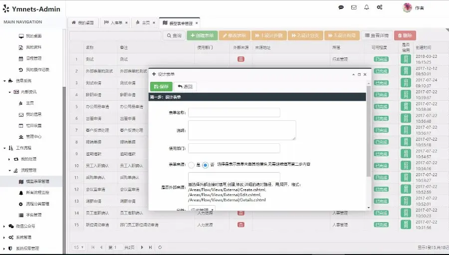 2018Ymnets快速开发框架带工作流源码 