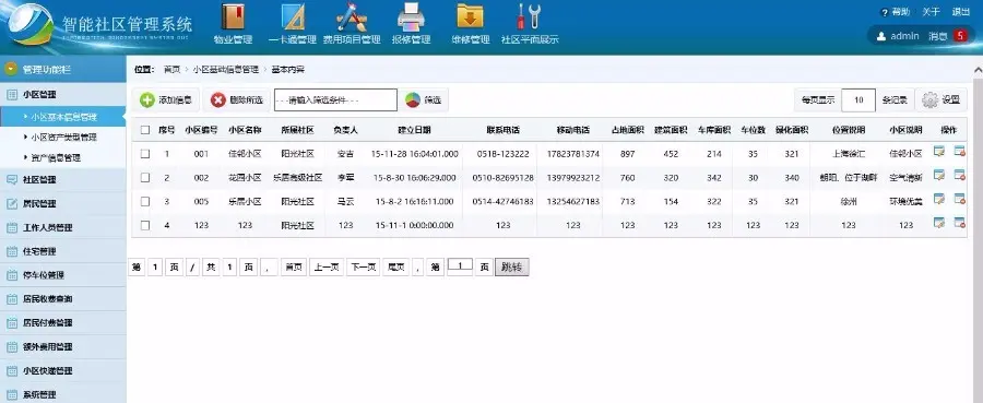 Java智能社区信息管理系统源码