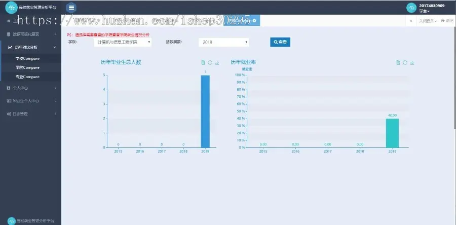 基于jsp+mysql+Spring+hibernate+Struts 2的SSH毕业生离校就业分析管理平台