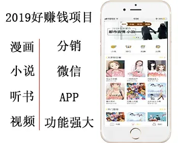 好赚钱项目小说漫画听书视频聚合分销系统支持个人免签系统H5打包APP带视频教程