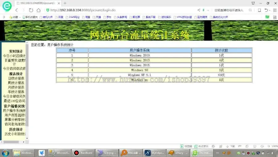 【毕设】jsp1801网站流量统计系统sqlserver毕业设计