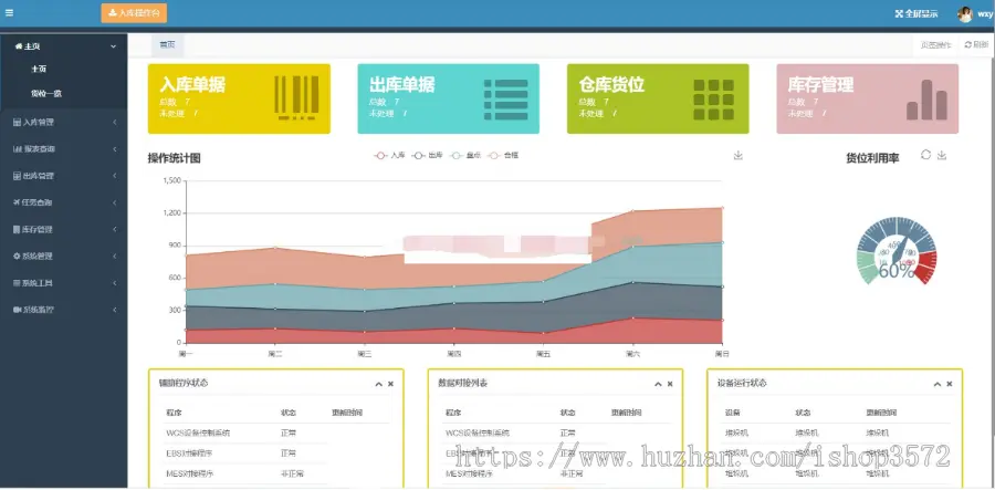 java wms erp自动化立体仓库管理系统源码