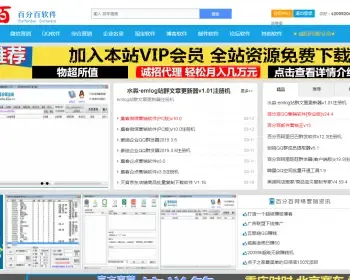 百分吾爱百营销软件下载网站源码新云ASP系统+一键更新+无限提卡后台