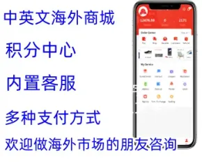 中英文多语言B2C多种支付内置客服跨境电商源码