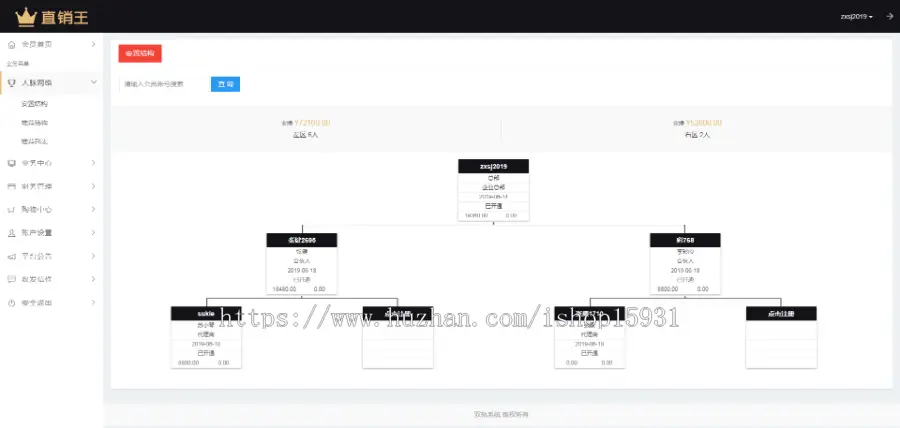 PHP开发的双规直销系统源码