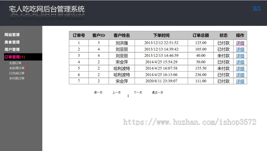 asp .net外卖网上订餐系统 ,主要技术:C #,  Sql Server