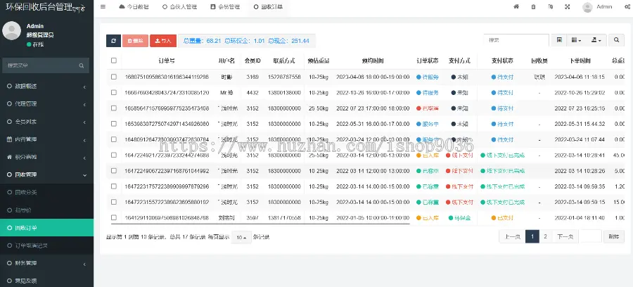 废品回收小程序环保回收称重二手垃圾分类预约小程序开发系统源码