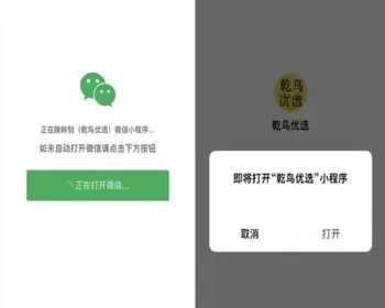 一键跳转微信小程序/一键直接跳转到微信小程序/微信小程序引流推广/微博短信APP浏览器