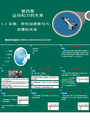 《实验：探究加速度与力、质量的关系》运动和力的关系PPT教学课件