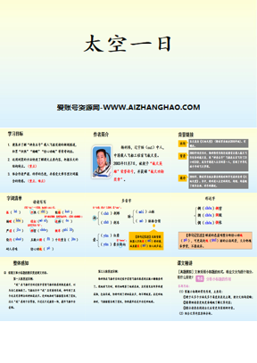 《太空一日》PPT课文课件下载