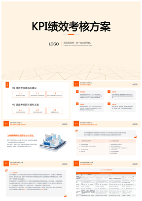 清新背景薪酬绩效考核人事管理PPT模板