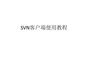 SVN入门文档教程汇总