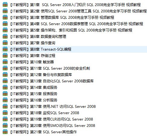 sql 2008 视频教程数据库从入门到精通自学视频教程